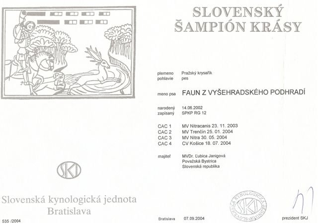 Šampión krásy SR.